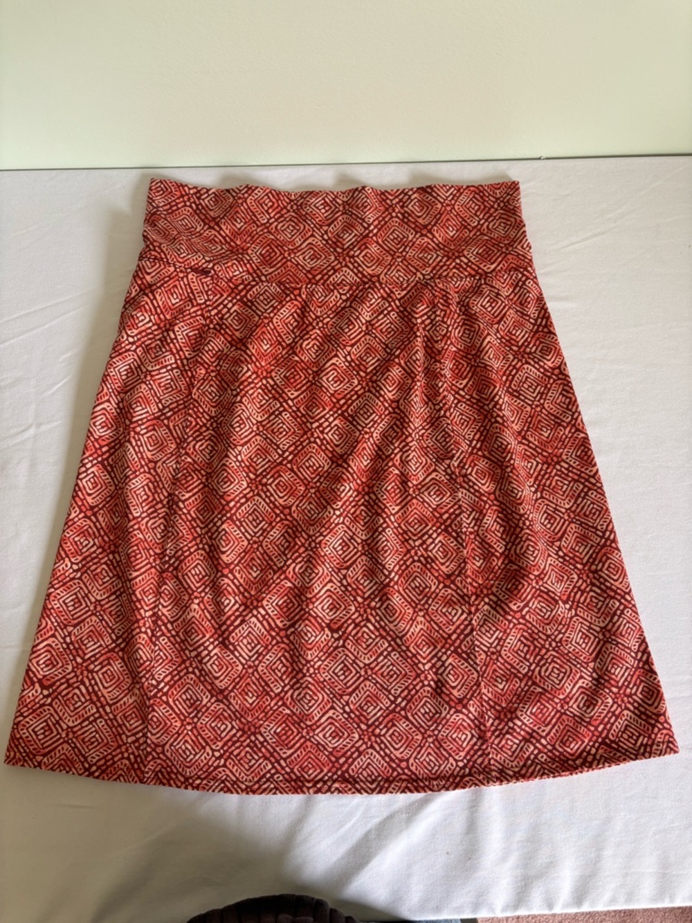 Royal Robbins Red Geometric A-Line Skirt - Picture 7 of 9